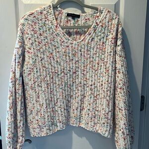 Love Ellie sweater, multi color chunky sweater, medium